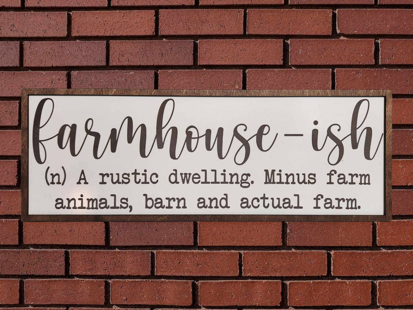 Farmhouse-ish White Framed Sign