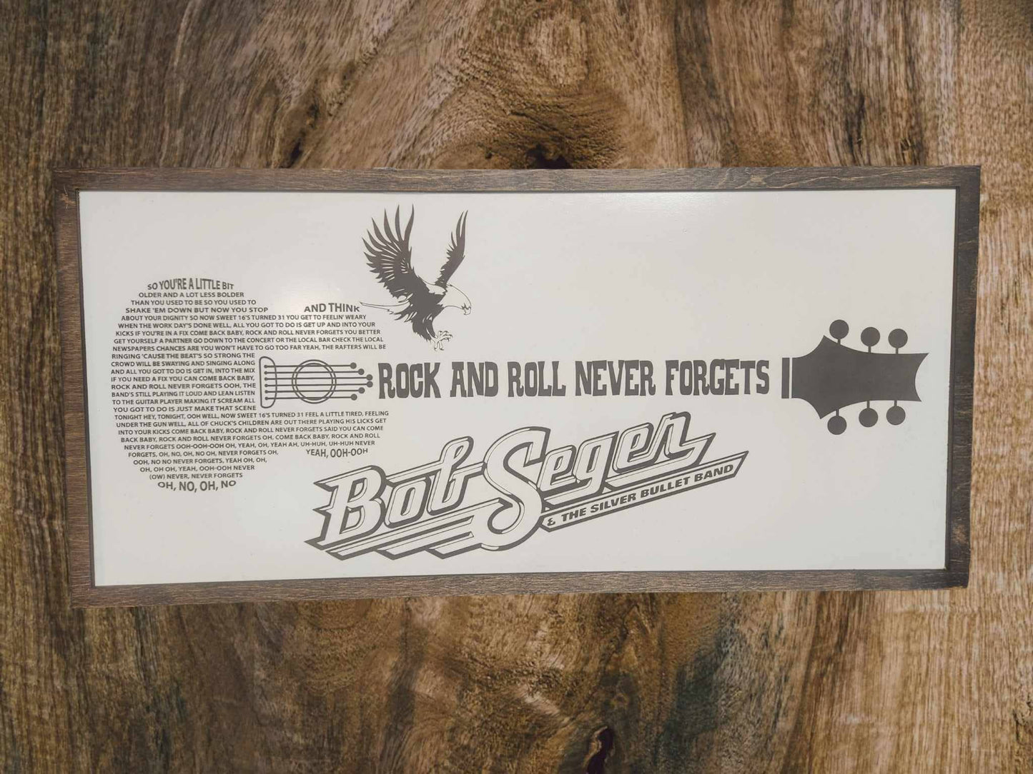Rock-n-roll sign - Bob Seger - Song Sign - Bar, Sign, Man, gift shop