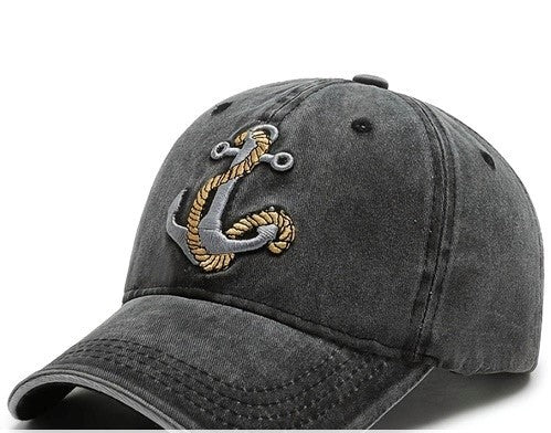 ANCHOR BASEBALL HAT_BLACK