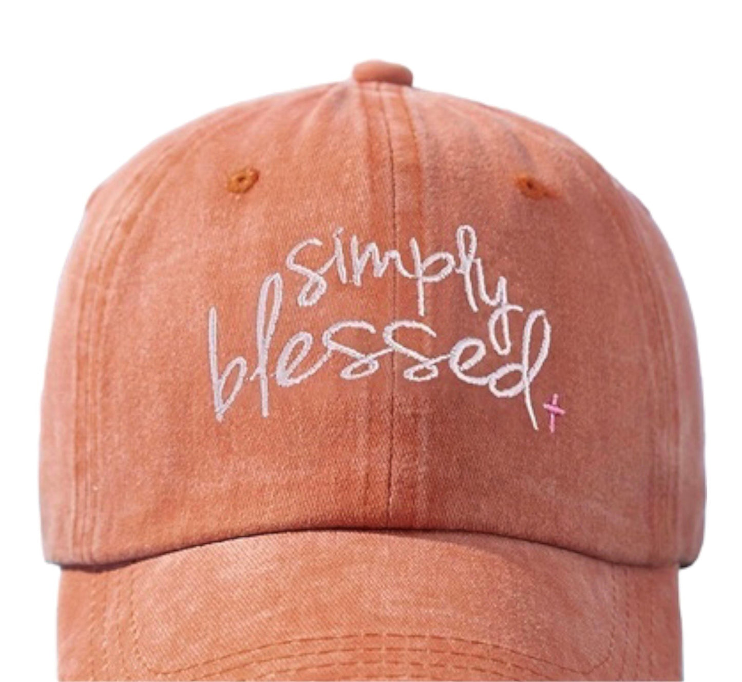 SIMPLY BLESSED_BASEBALL HAT_ORANGE