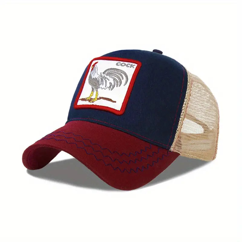 COCK BASEBALL HAT_BLACK AND RED