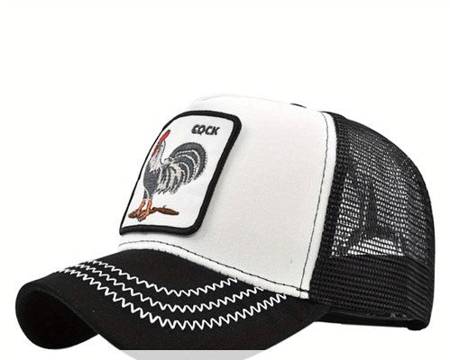 COCK BASEBALL HAT_BLACK AND WHITE