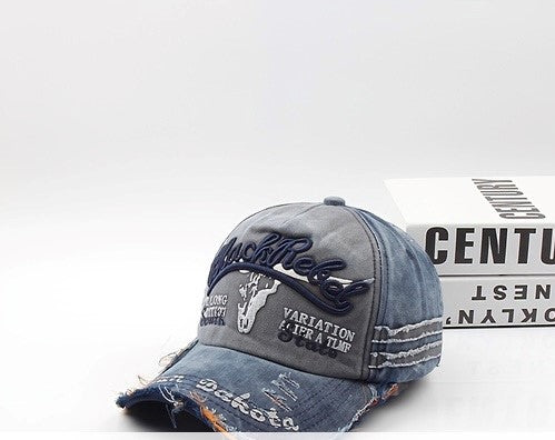 RETRO PATCHED LETTER BASEBALL CAP