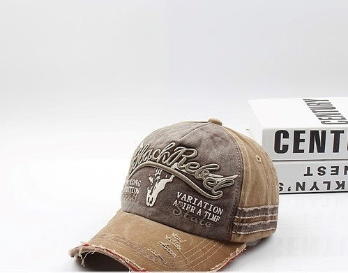 RETRO PATCHED LETTER BASEBALL CAP