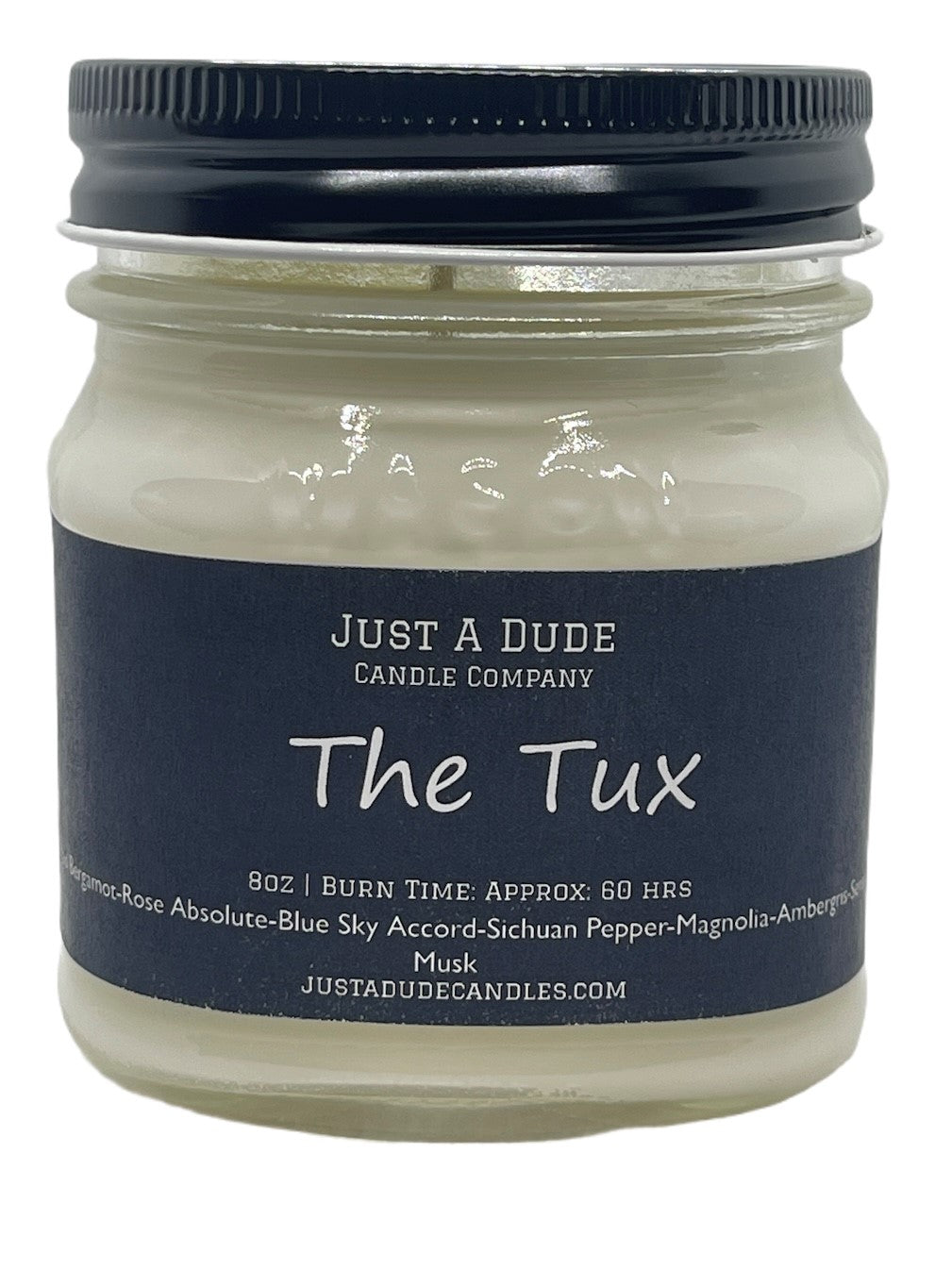 The Tux- Just A Dude Signature Candle (BERGAMOT + PEPPER + AMBERGRIS)