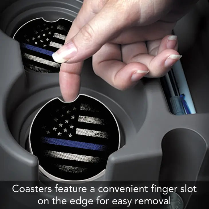 BLUE LINE Absorbent stone car coaster
