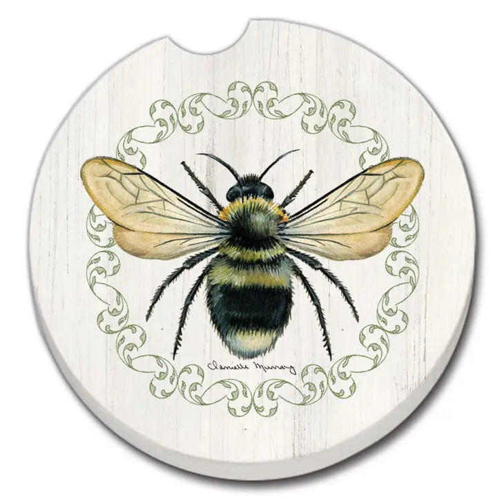 SUMMER BUZZ Absorbent stone car coaster