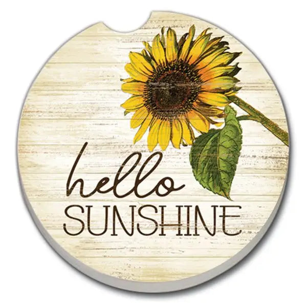 HELLO SUNSHINE Absorbent stone car coaster