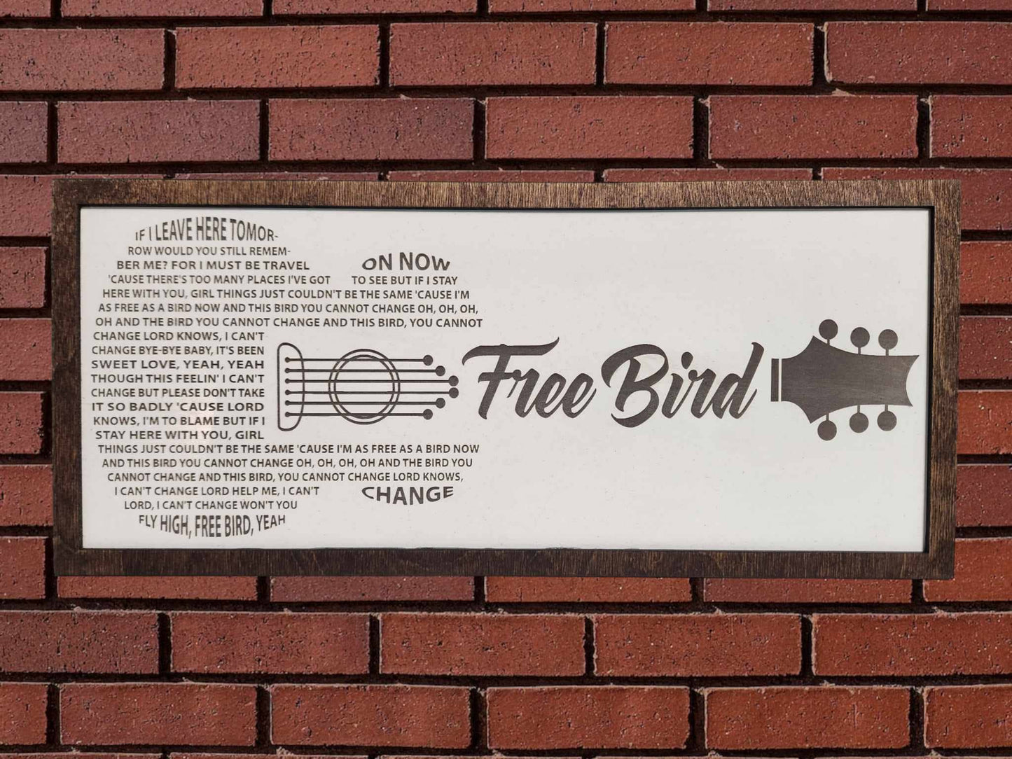 Free Bird sign - Lynyrd Skynyrd - Custom gifts - Song lyrics, gift shop