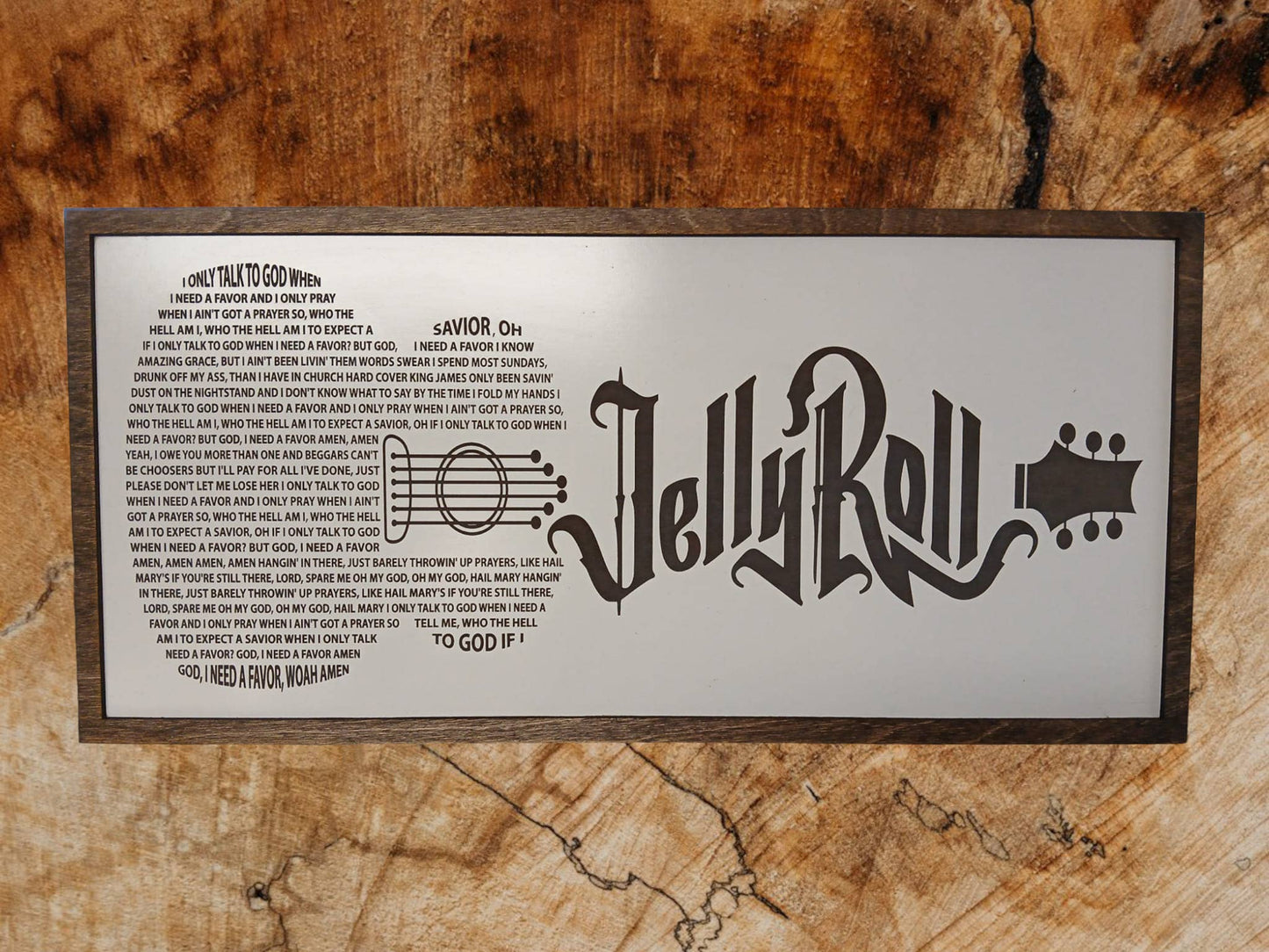 Jelly Roll, Song Lyrics, Bar, Music, Christmas gifts, Sign