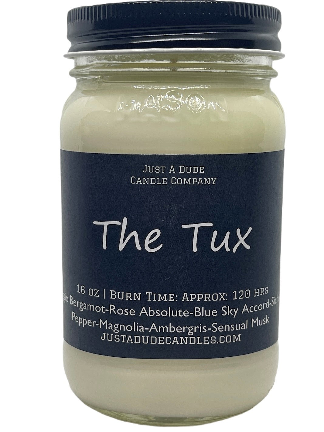 The Tux- Just A Dude Signature Candle (BERGAMOT + PEPPER + AMBERGRIS)